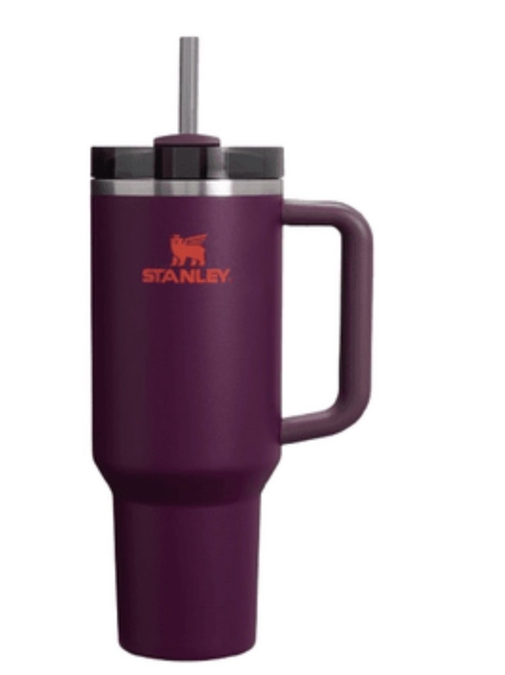 Stanley Plum/Orange Flowstate 40 oz Quencher Tumbler with straw - NIB 💜🧡